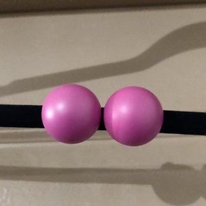 Plum Gumball Clip Earings